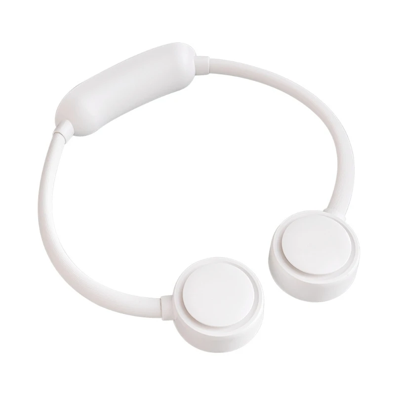 

Portable Hanging Neck Fan Hands Free Rechargeable 3 Speed Settings Air Cooler L69D