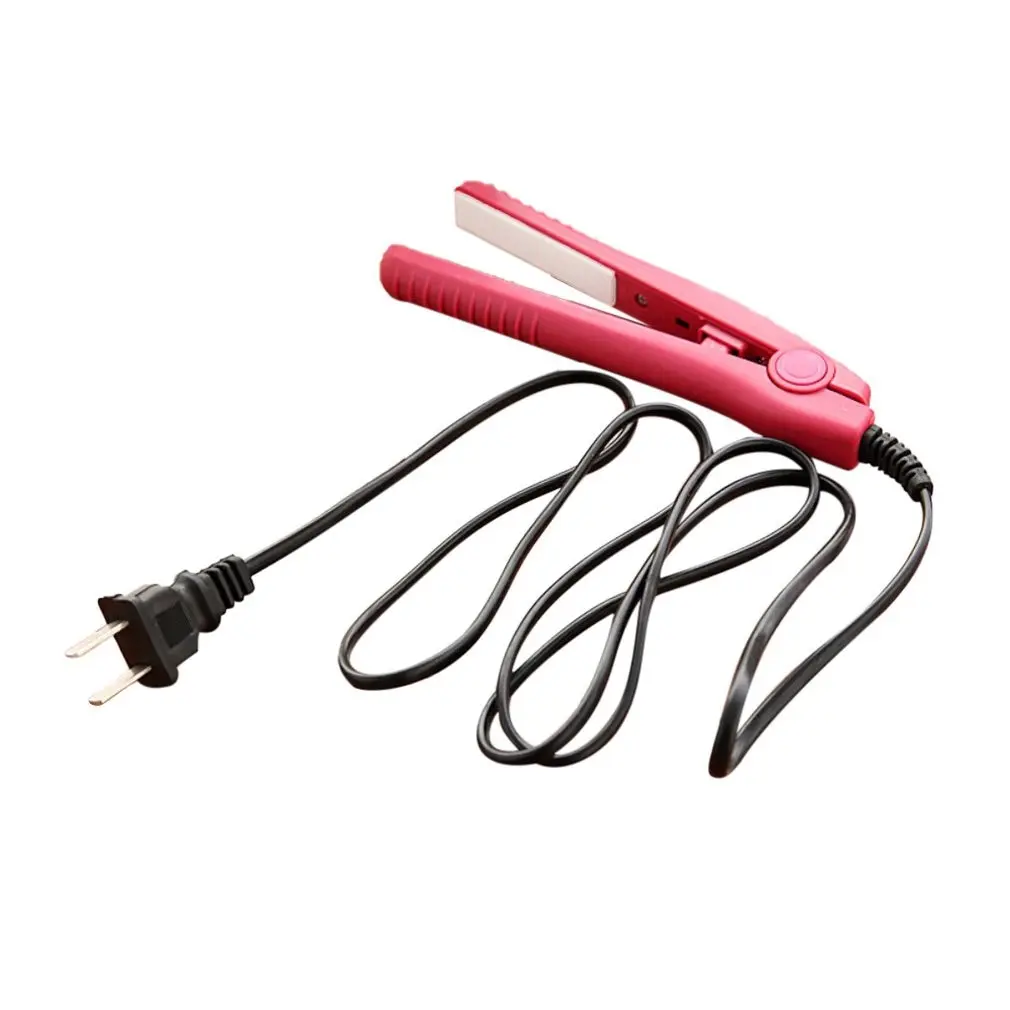 

Professional Mini Ceramic Flat Iron Hair Straightener Splint Non Slip Design Portable Hair Curler Hair Styling Tools For Travel