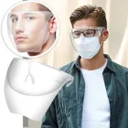 Защита для лица унисекс для взрослых с очками, прозрачная маска с полным покрытием лица, пластиковый прозрачный козырек, защита от брызг и пыли, экран для лица 2021