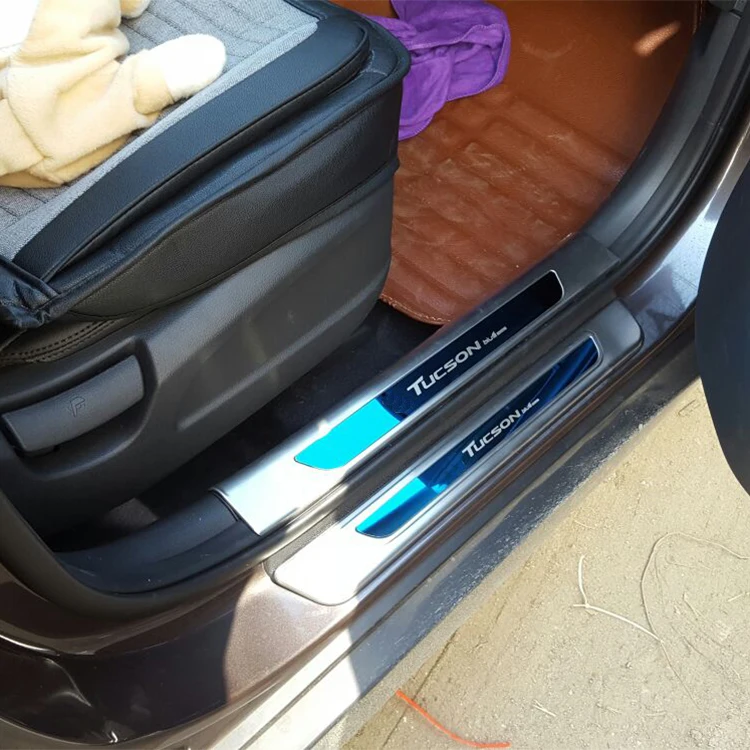 Высококачественная Накладка на порог из нержавеющей стали приветственная