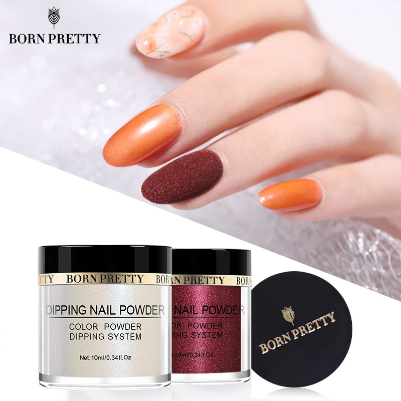 BORN красивое зеркало окунающий порошок для ногтей натуральный сухой жемчужный