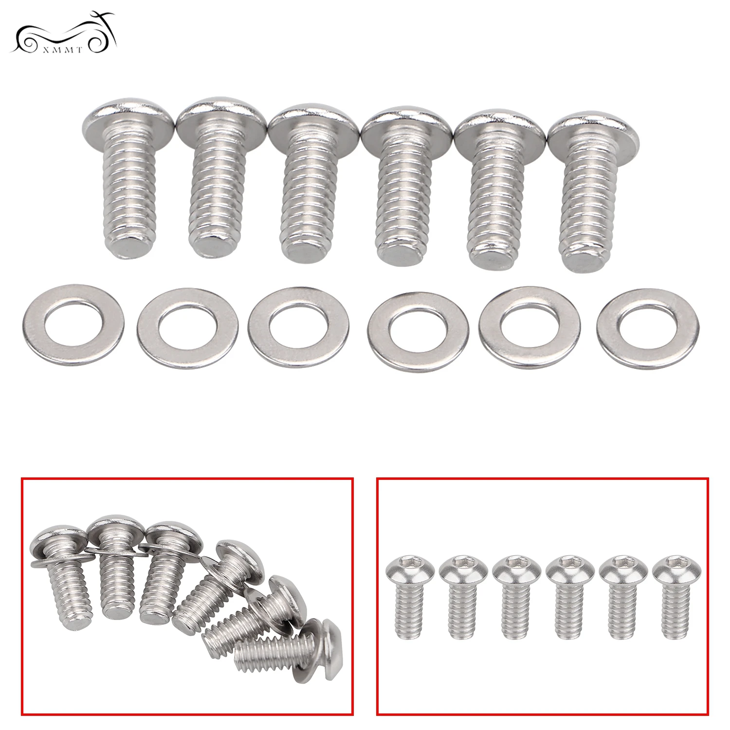 Комплект для шайбы болтов с крышкой Harley Road King Night Train FXSTB Heritage Softail Freewheeler Electra Glide FLHT