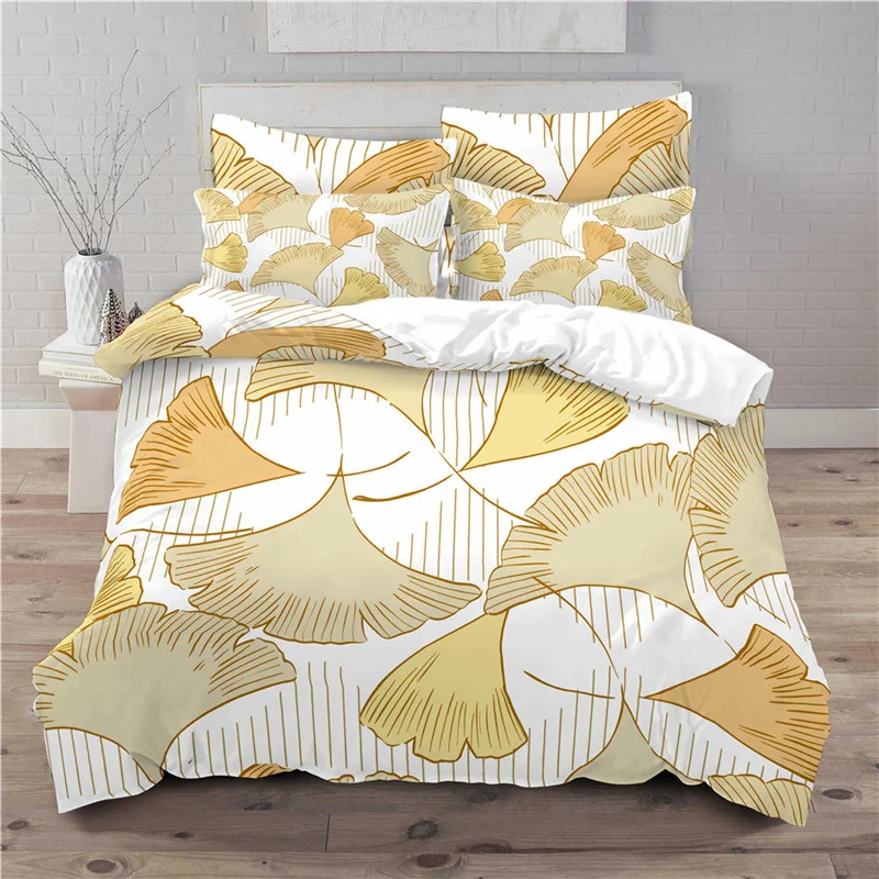 

Luxus 3D Blatt Drucken Home Living Komfortable Bettbezug Kissenbezug Kid Bettwäsche Set Königin und König EU/UNS/AU/UK Größe