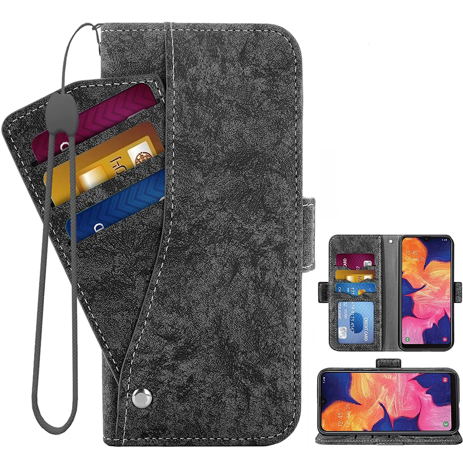 For LG G8 G8X ThinQ G7 G6 Plus Wallet Case Card Holder Stand Leather Flip Cover For LG G5 G4 H850 H815 Magnetic Phone Case Strap