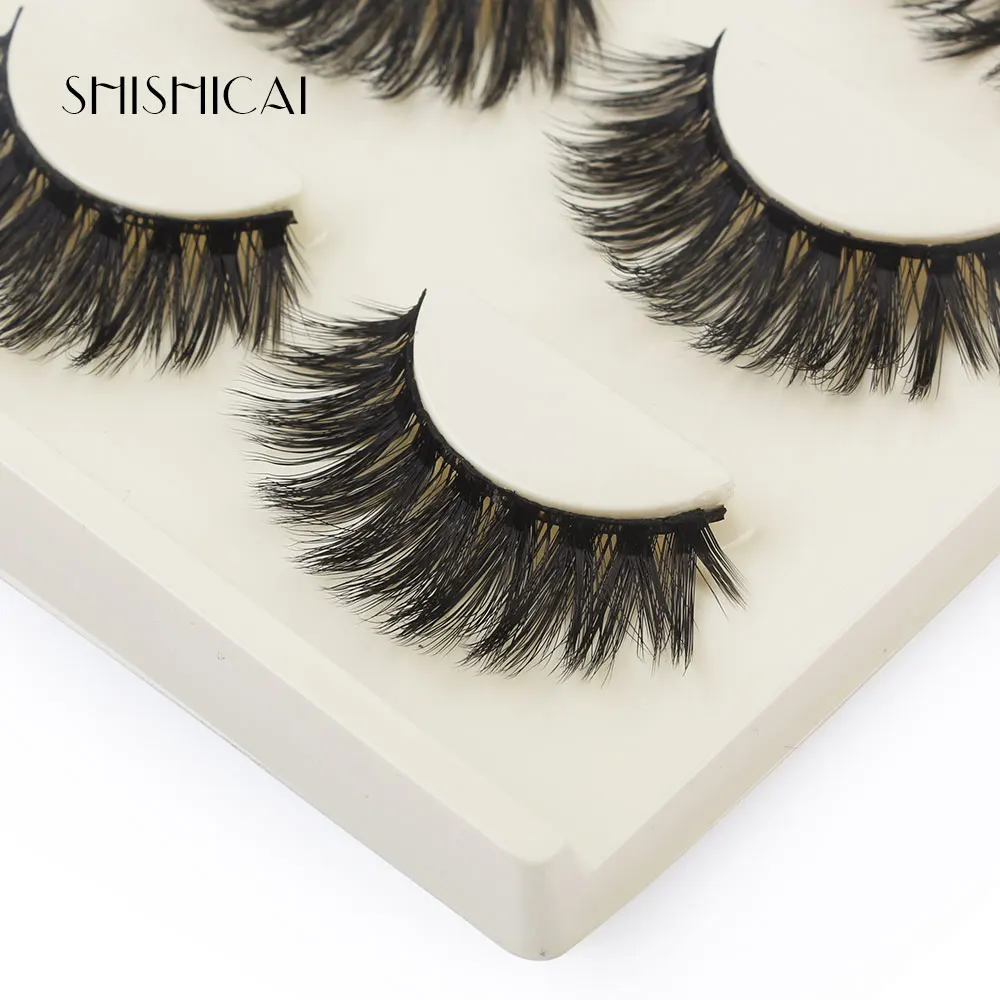 MAGEFY Новый 3 пары природных Накладные ресницы Поддельные длинные Макияж 3D норки