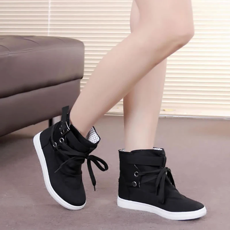 

Vulcanize Shoes Canvas Sneakers Basket Femme Casual Shoes tenis feminino High Top Flat Shoes Trainers Women Zapatos Mujer NVX292