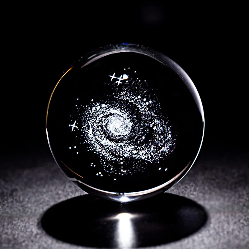 6 см хрустальный гравированный шар галактика миниатюры 3D лазерная стеклянная