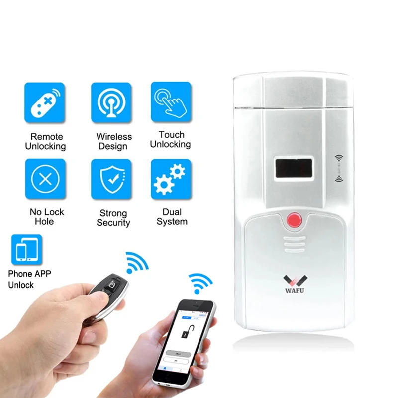 Беспроводной умный электрический замок с дистанционным управлением Невидимая