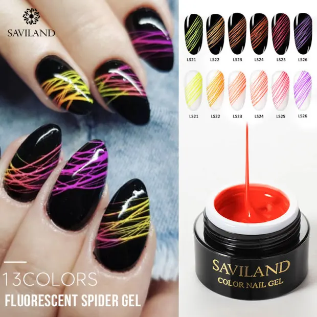 SAVIALND неоновые флуоресцентные паук средство для снятия лака ногтей ногти