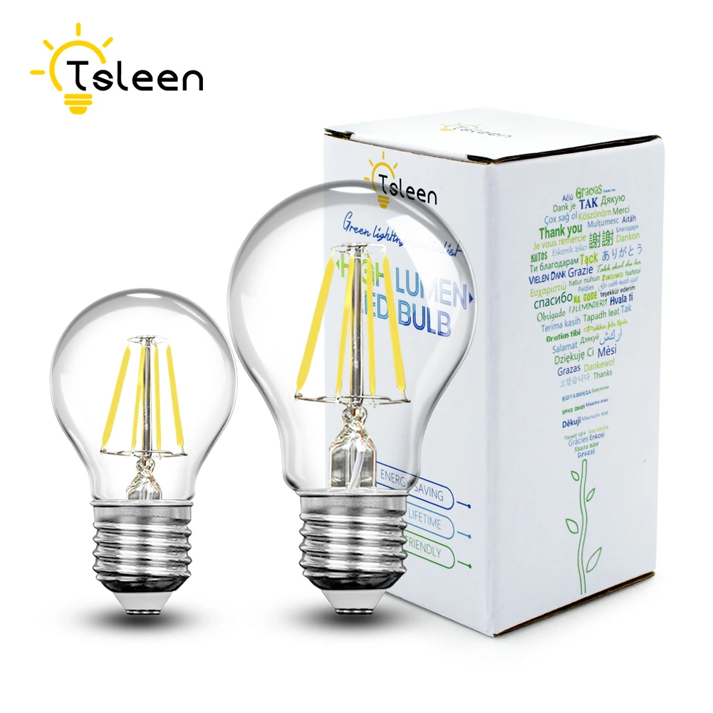 

COB LED Light Bulb Vintage Spotlight Round Real Power G45/A60 Filament E27 Edison Retro 4W 8W 16W Lamps Home LED Living Room