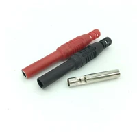 10pcs color brass insulated shrouded safety 4mm banana female jack solder plug cable connector multimeter pen probe