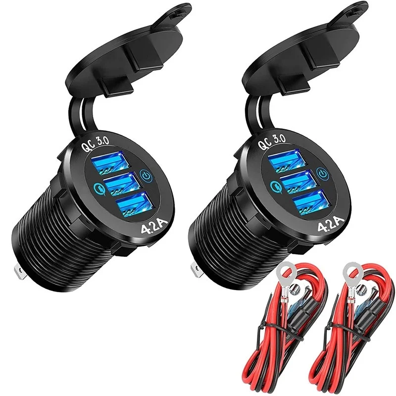 

Зарядное устройство Автомобильное с USB-портом, 12 В, 2 шт./упаковка