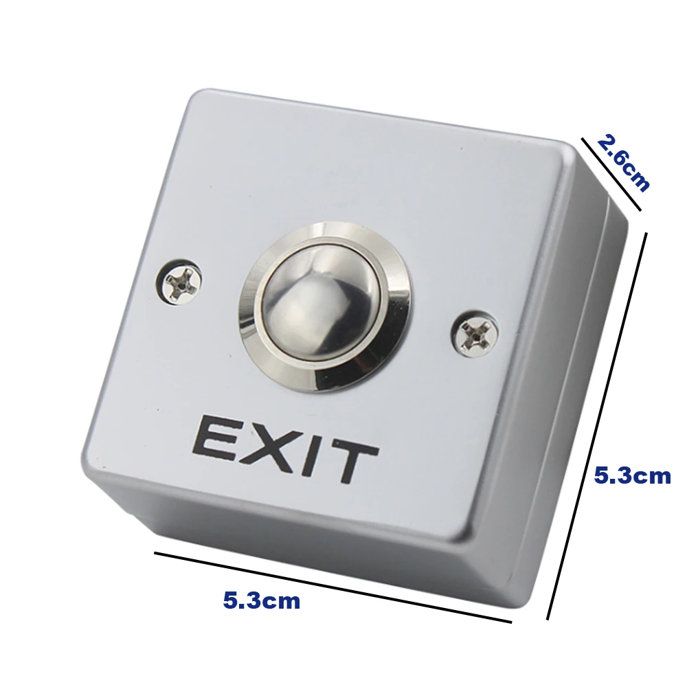 door exit release button zinc alloy panel gate push switch for door access control system to open door free global shipping