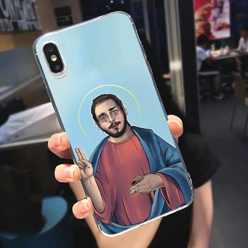 

Post Malone Beerbongs singer Phone Case Transparent for iPhone 6 7 8 11 12 s mini pro X XS XR MAX Plus