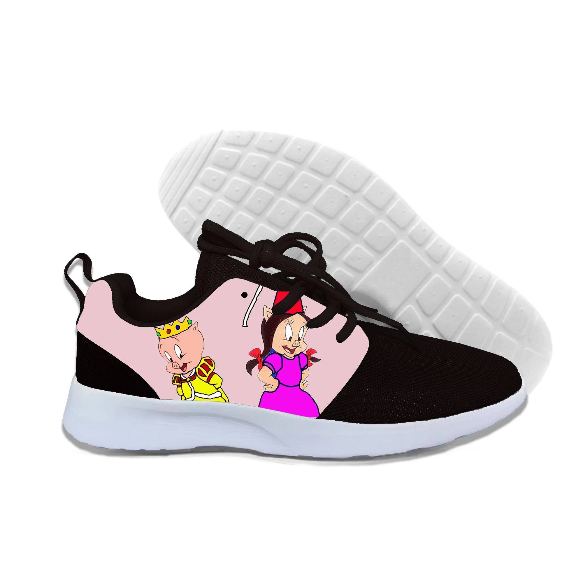 Настоящие Кроссовки с героями мультфильмов принтом поросенка для мужчин и