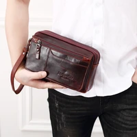 mens clutch bags for men genuine leather handbag male long money wallets mobile phone pouch man party clutch coin purse