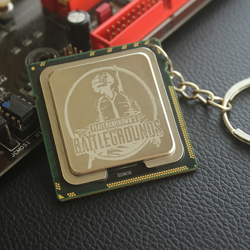 Лазерная гравировка Процессор цепочка для ключей DIY Сплошной Цвет с узором на