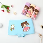 Хлопковые трусы для девочек 4 шт.партия, мягкое дышащее детское нижнее белье, новые детские трусы-боксеры с мультяшным принтом, детские трусы