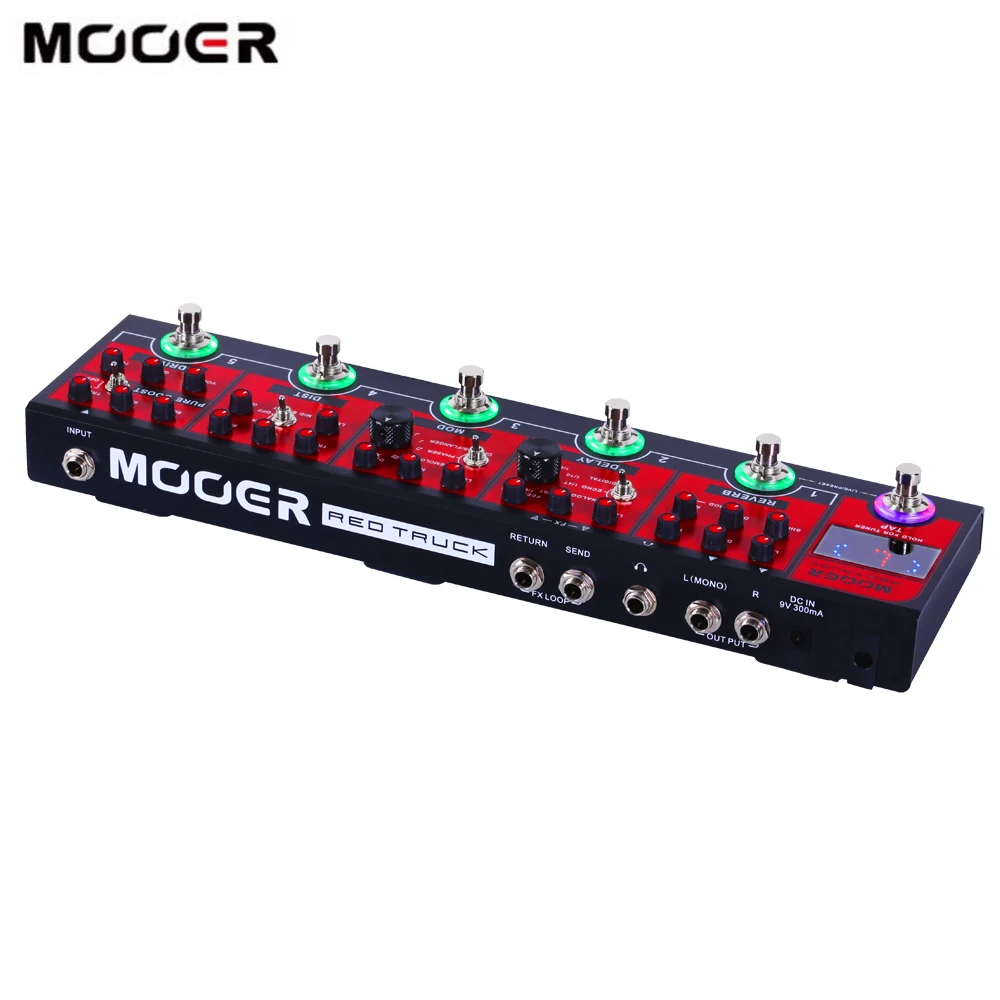 MOOER RED TRUCK 6-в-1 комбинированная педаль эффектов усиление + избыточный привод