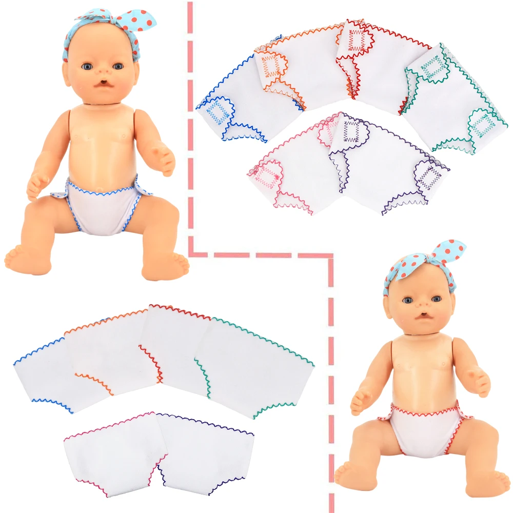 

Baby-Born zapf Doll Cloth Diapers Bibs fit 42-43cm New Born Nenuco Doll, 18 inch Dolls Clothes Accessories Girls Birthday Gift