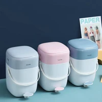 cute small trash can kitchen recycle waste paper trash can touchless sorted waste sorting lixeira banheiro garbage bag