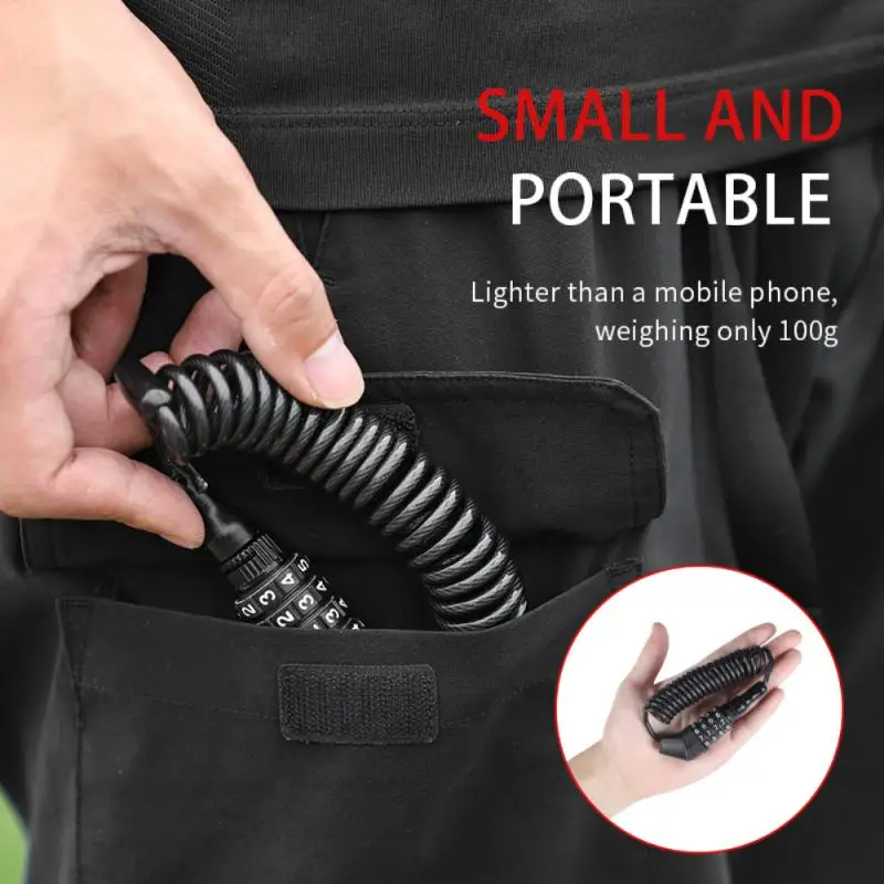 

WEST BIKING bike lock Portable motorcycle helmet lock anti-theft password cable lock mountain bike riding equipment