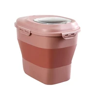 25kg rice container foldable double sealing ring pp durable sturdy household flour storage holder kitchen storage