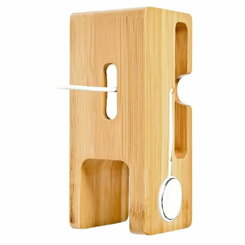 100% натуральная бамбуковая зарядная станция зарядное устройство док-станция