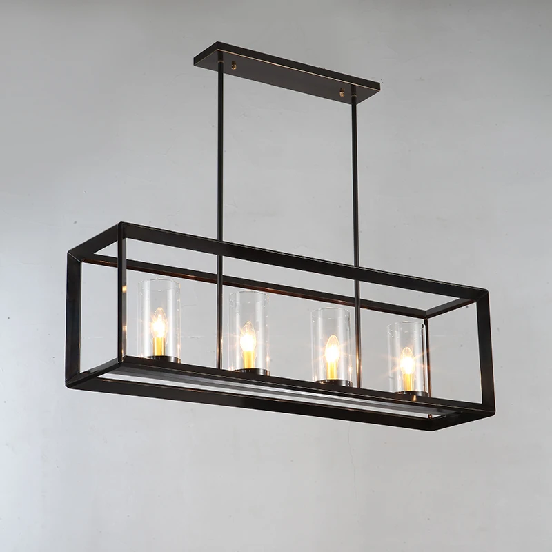 저렴한 모든 구리 간단한 포스트 모던 레스토랑 바 샹들리에 크리 에이 티브 직사각형 유리 샹들리에 구매 모든 구리 간단한 포스트 모던 레스토랑 바 샹들리에 크리 에이 티브 직사각형 유리 샹들리에