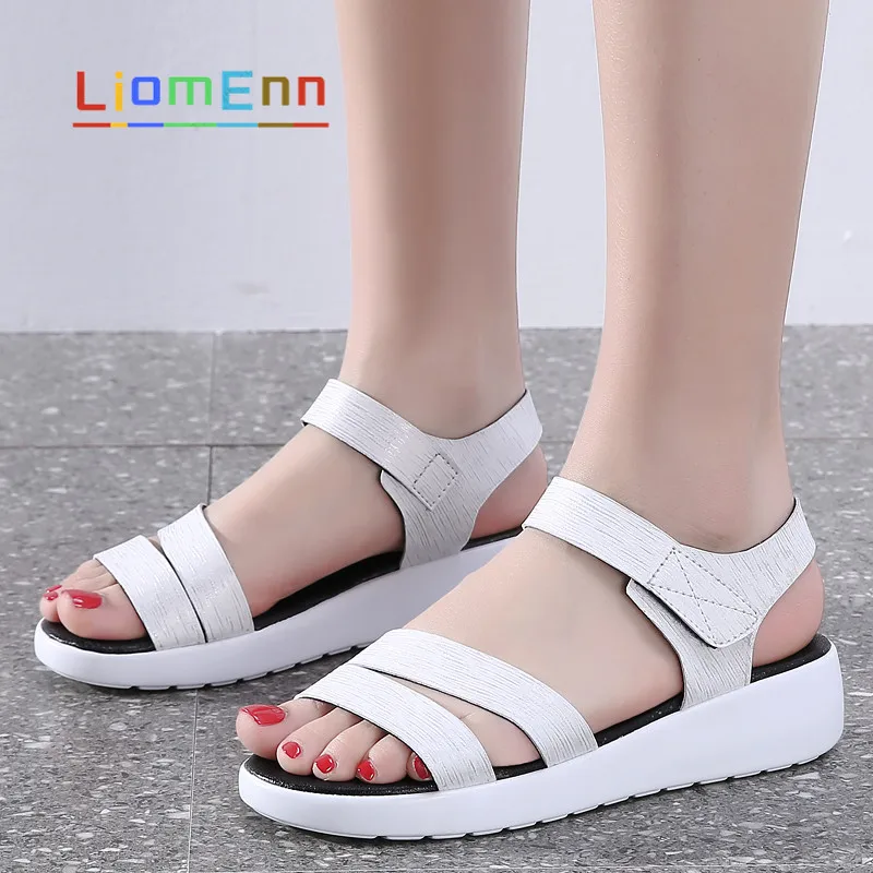 

Fashion Women's Summer Sandals 2021 Grils White Flat Sandals Women Shoes Ladies Platform Sandals Female Comfort zapatos mujer