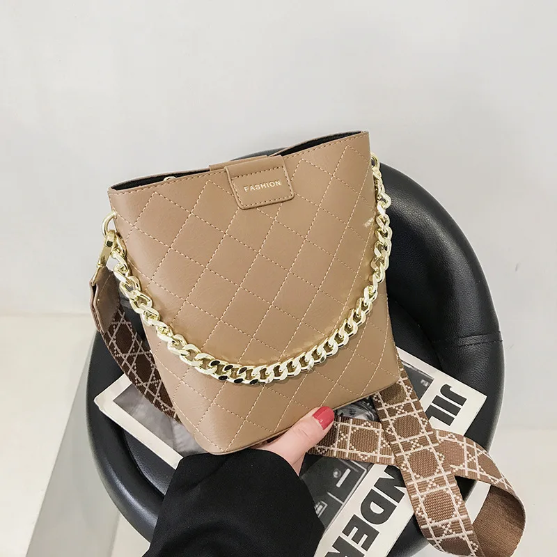 

Women Solid Color Pu Leather Solid Color Bucket Bag Stone Pattern Crossbody Shoulder Bags Casual Simple Ladies Travel Handbags