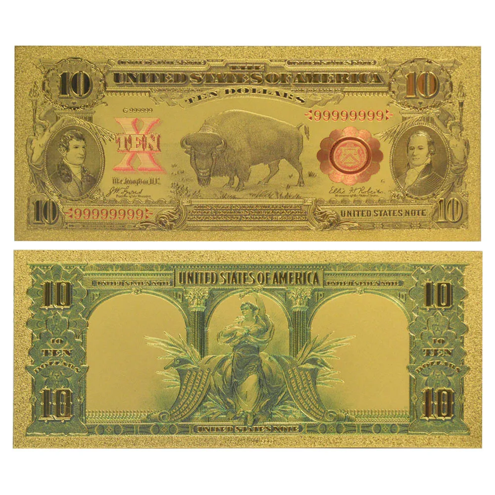 WR USD Prop Money 1901 года США 10 искусственные банкноты невалютные украшение для дома