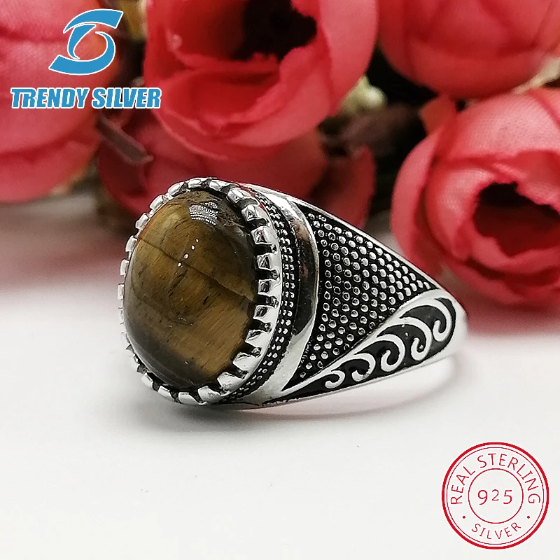 Ювелирные изделия из серебра 925 пробы мужские кольца аксессуары бирюзовый