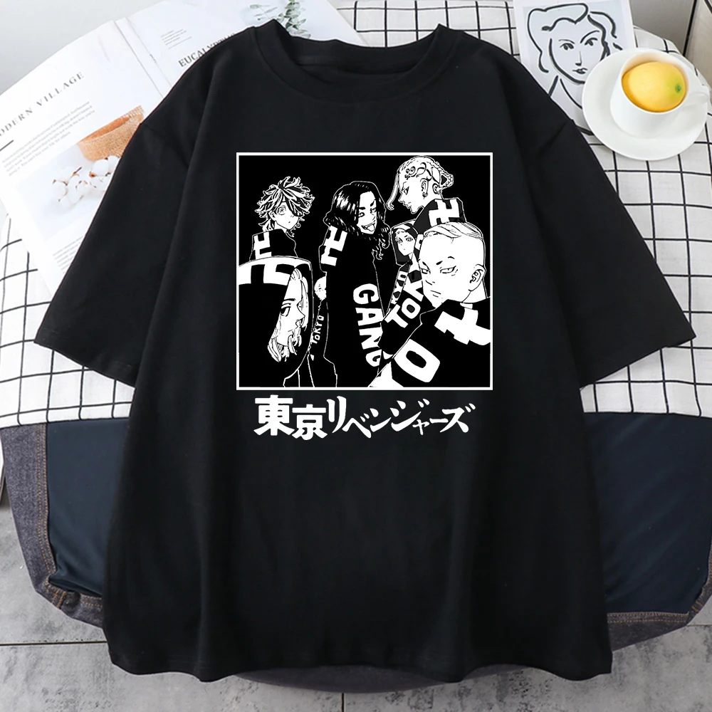 

Новинка, футболка с японским аниме «Токийский призрак», Мужская футболка, кавайная футболка в стиле Харадзюку, футболка в стиле аниме, летни...