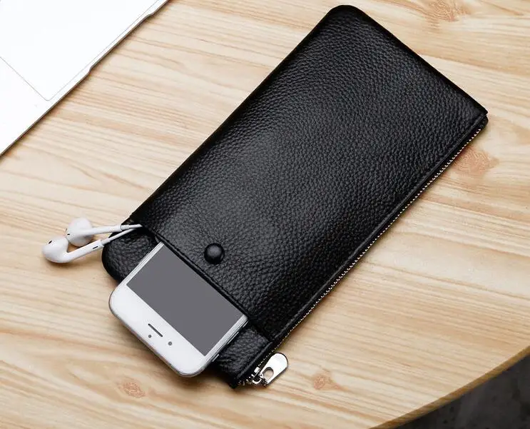 2019 роскошные мужские кошельки Длинный кошелек мужской клатч из натуральной кожи