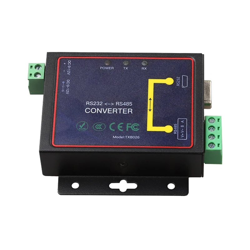 Активный преобразователь Rs485 в Rs232 9Pin анти гром промышленного уровня| |