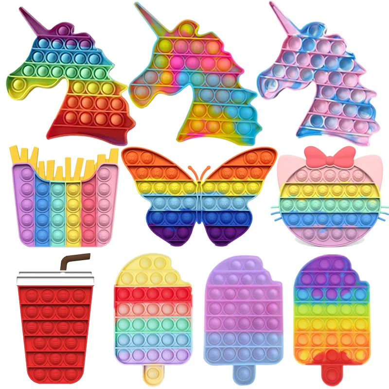 

Push Pops System Its Bubble Hot Air Balloon Car Color Fidget Toys Autism Special Needs Sensory Anti-stress Relief Toy Kids Toys