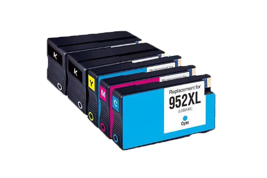 5PK совместимый для hp 952XL Замена чернильных картриджей (2 черный 1 голубой пурпурный