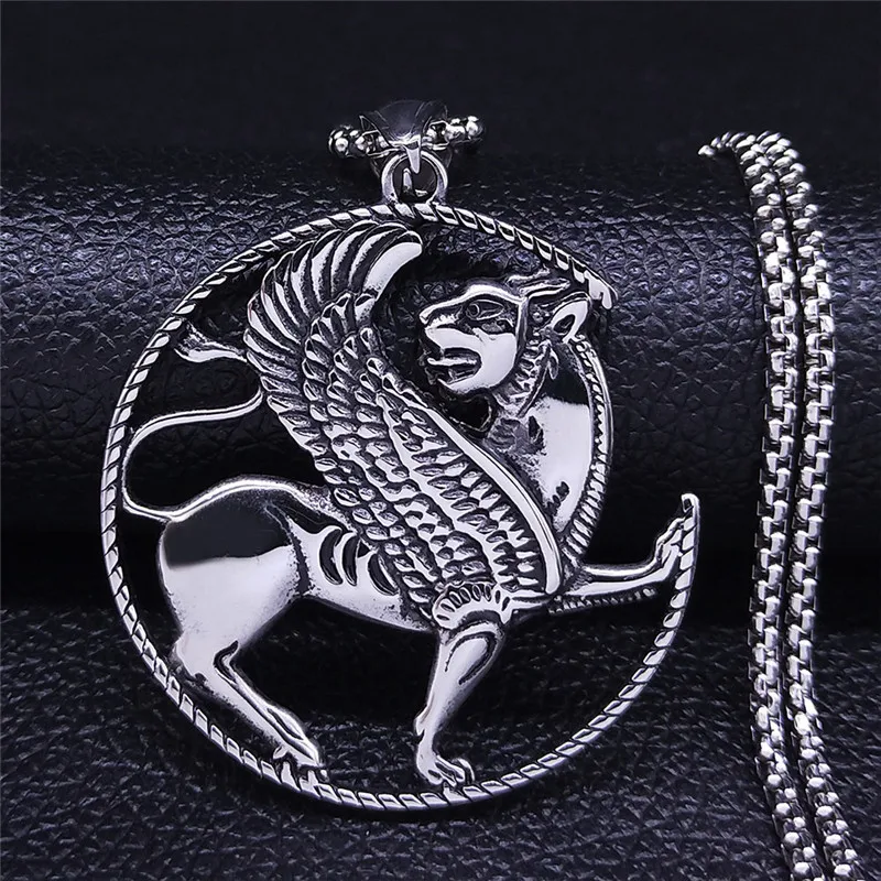 

Амулет Египет Египетский Сфинкс Кот бастет ожерелье из нержавеющей стали древний Египетский Бастет Wiccan бастет ожерелье ювелирные изделия ...