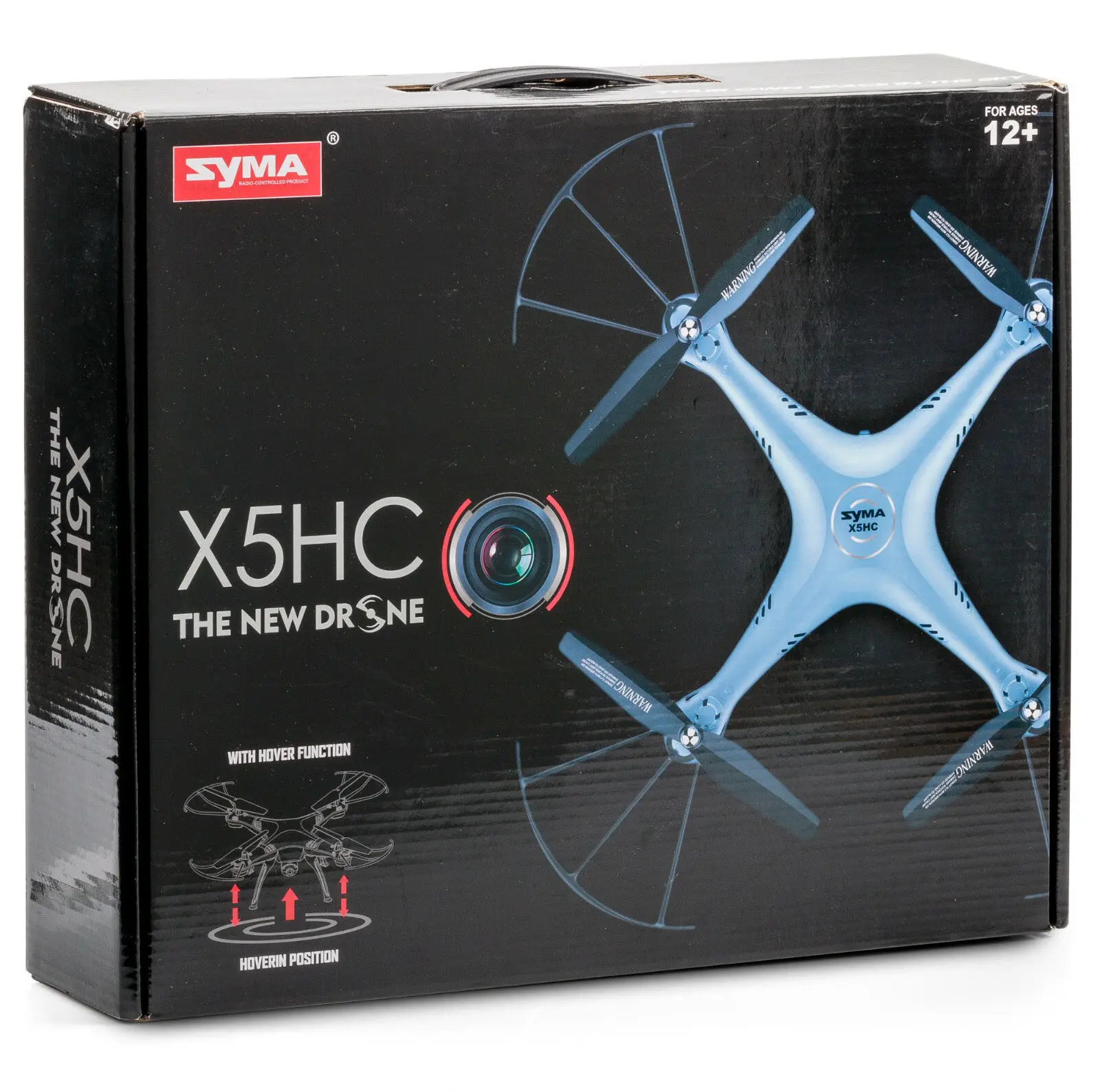 

Дрон с дистанционным управлением X5HC с HD-камерой и видео, функцией ховера, SD-картой-Новинка