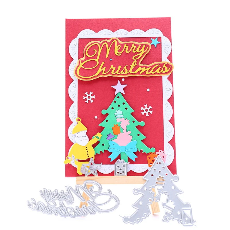 GJCrafts Merry Christmas Tree металлическая вырубная высечка Новинка 2019 для скрапбукинга