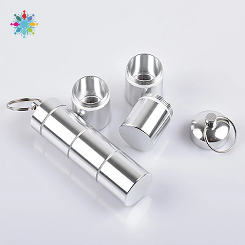 1 шт. уличный Портативный Карманный чехол для таблеток Серебряный лекарств