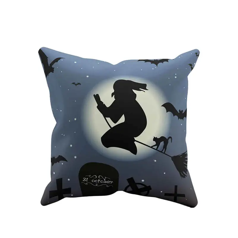 

2019 New Exquisite Halloween Pillow Case Sofa Waist Throw Cushion Cover Home Decor decorative pillows cushion cover 661DT10