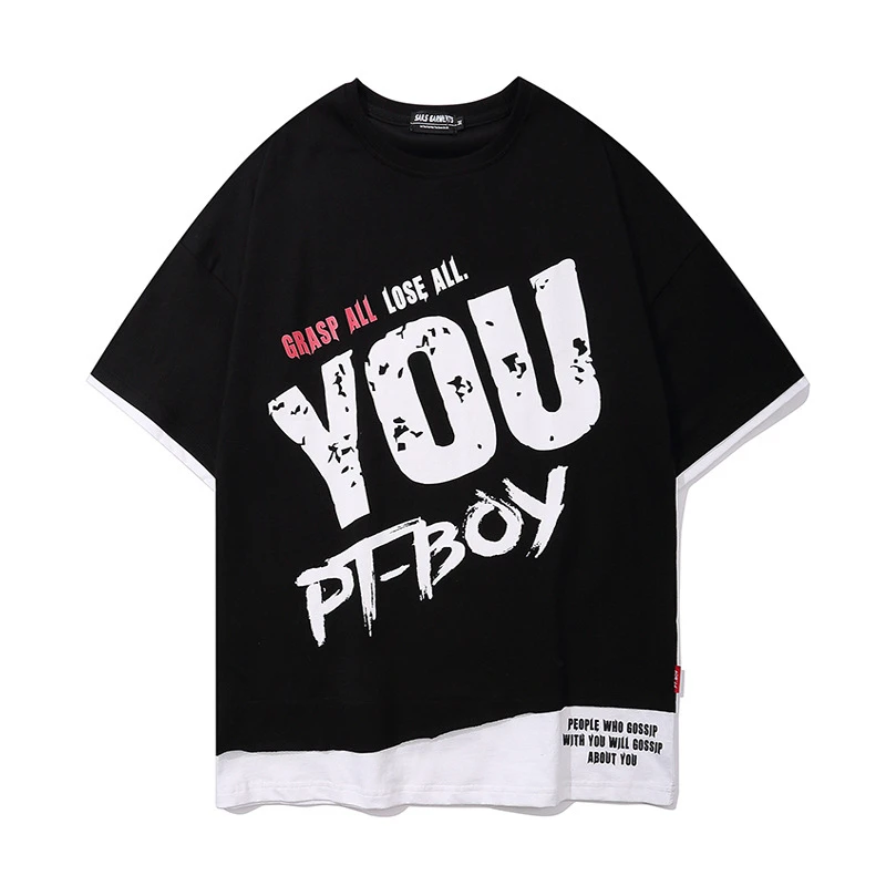 

2021 Men Hip Hop T Shirt Streetwear Creative Print T-Shirt Harajuku Cotton Casual Tshirt Summer Short Sleeve Tops Tees WQ429