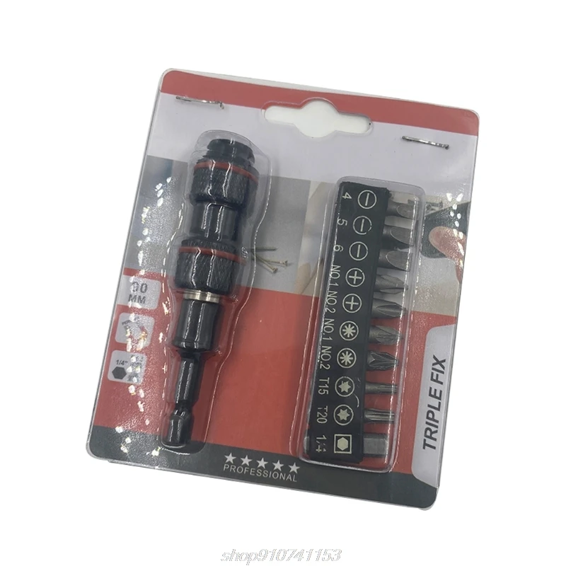 

Multifunctional Alloy Electric Drill Screwdriver Accessories Universal Extended Connecting Rod with Drill Bit D10 20 Dropshippng