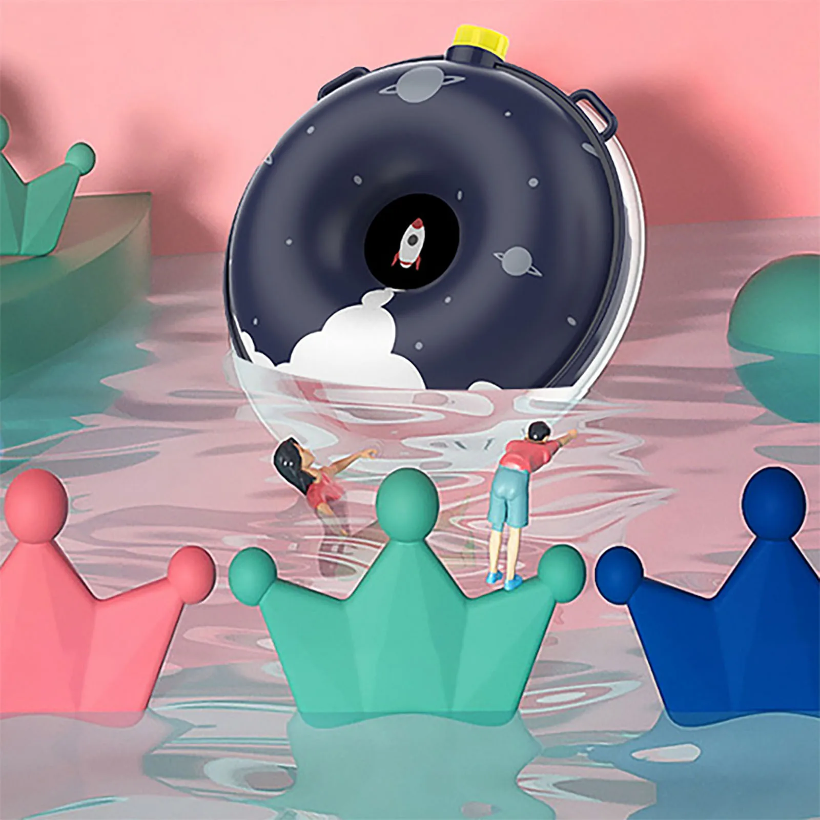 Пончики водяной пистолет рюкзак Водяные Пистолеты опрыскиватель для детей