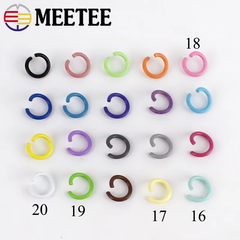 Meetee 100pcs 1.2*8mm Candy Colors Small Metal Ring Connection Opening O Rings Buckle DIY Key Chain Bag Jewelry Accessory BD480 | Дом и сад