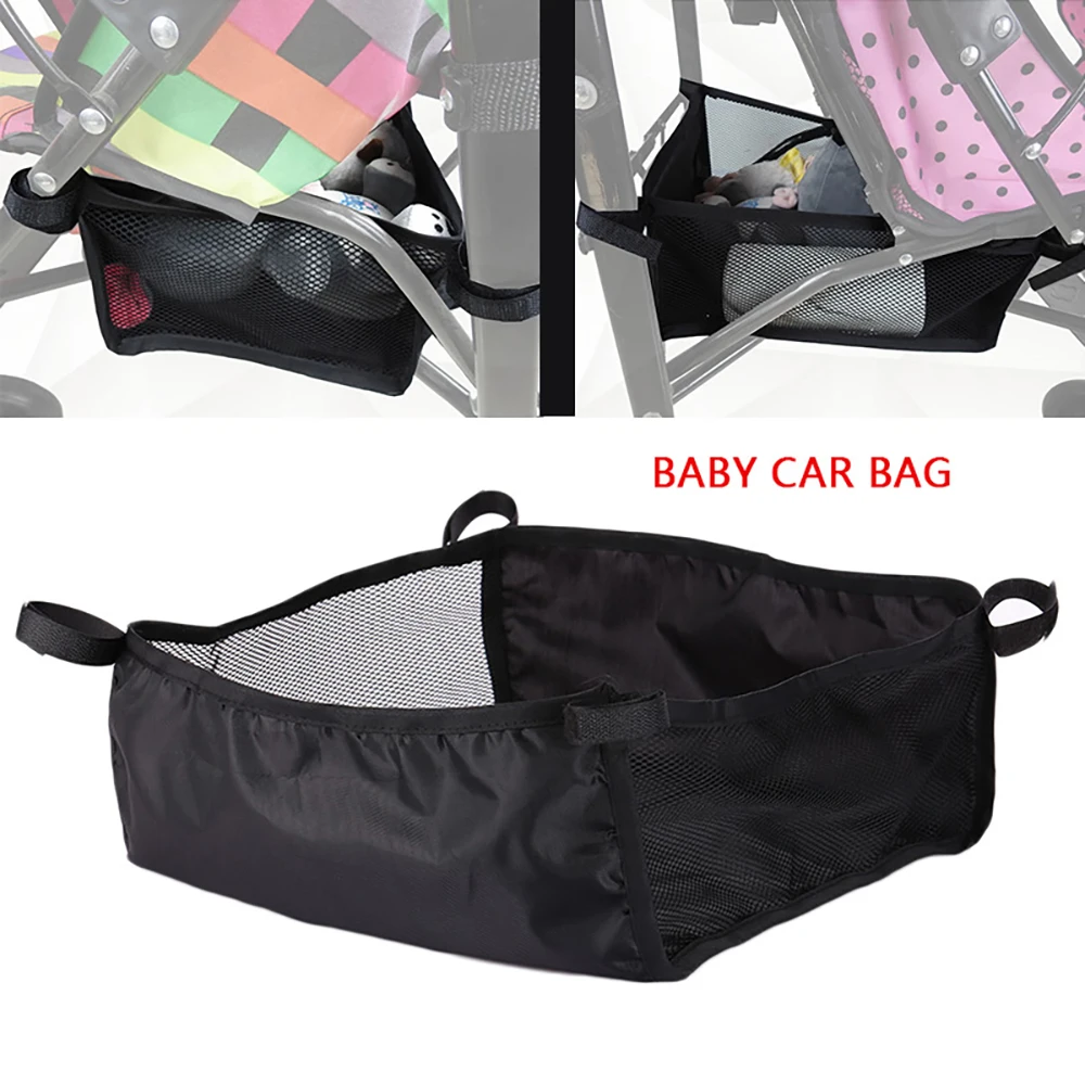 Портативная корзина для детской коляски, подвесная корзина для новорожденных, нижняя корзина принадлежности для детских колясок, сумка-Орг...