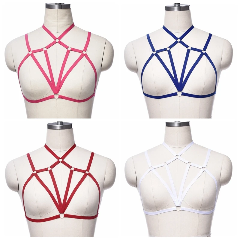 Для Женщин Пастель Гот низкая цена средства ухода за кожей клетка Панк тела жгут