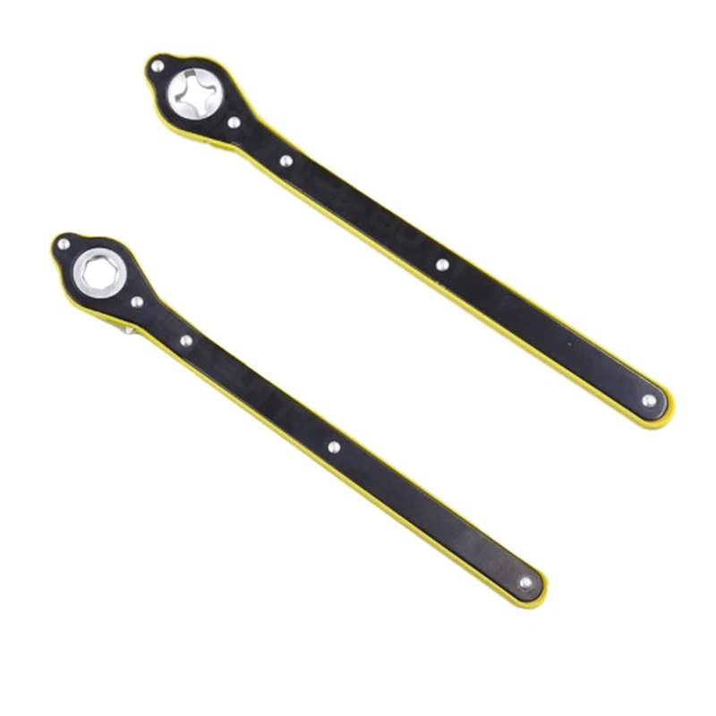 

2 Pcs Automobile Tire Ratchet Wrench Tire Jack Removal Wrench Jack Labor Saving Wrench Jack Rocker Arm, Cross & Hexagon